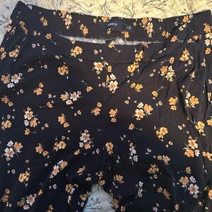 Torrid Black Floral Pants